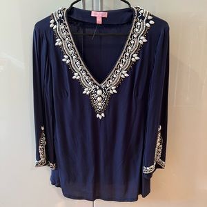 Lilly Pulitzer beaded tunic size Small